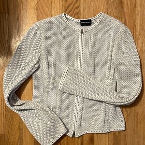 Giorgio Armani knitted leather jacket